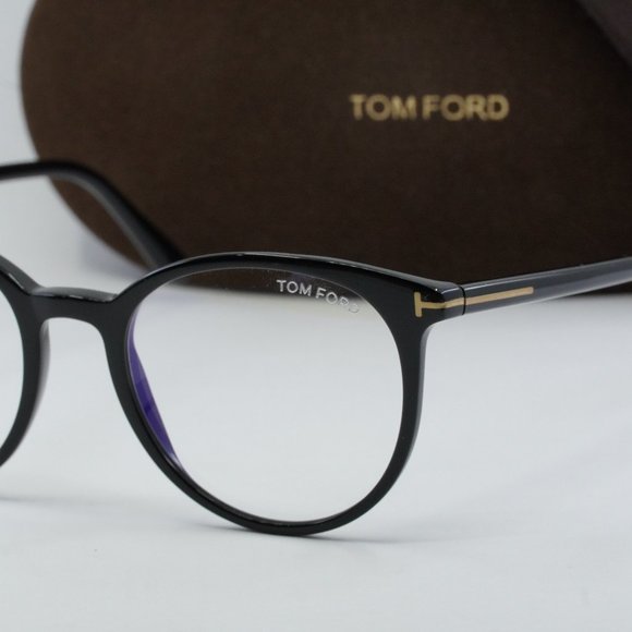 FINAL PRICE NEW TOM FORD FT5575-B 001 BLACK EYEGLASSES - Picture 3 of 7